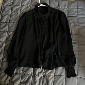 Black Button Up Blouse